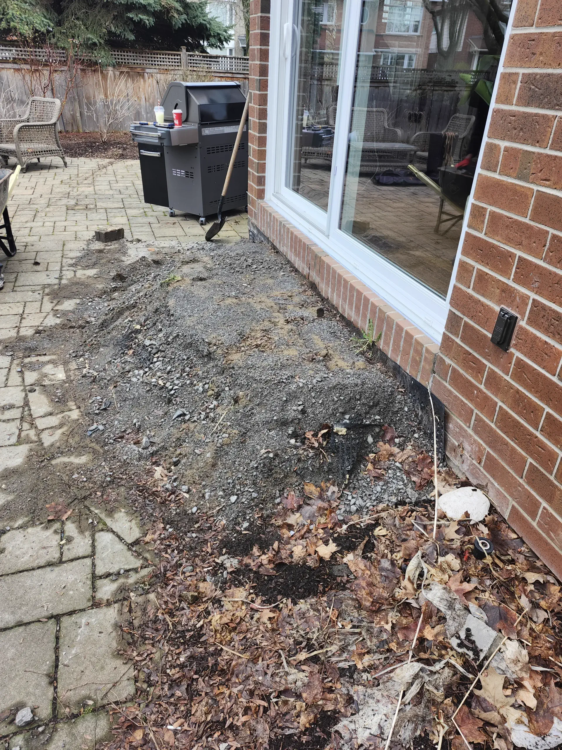From uneven porch base to clean interlock built for proper drainage
